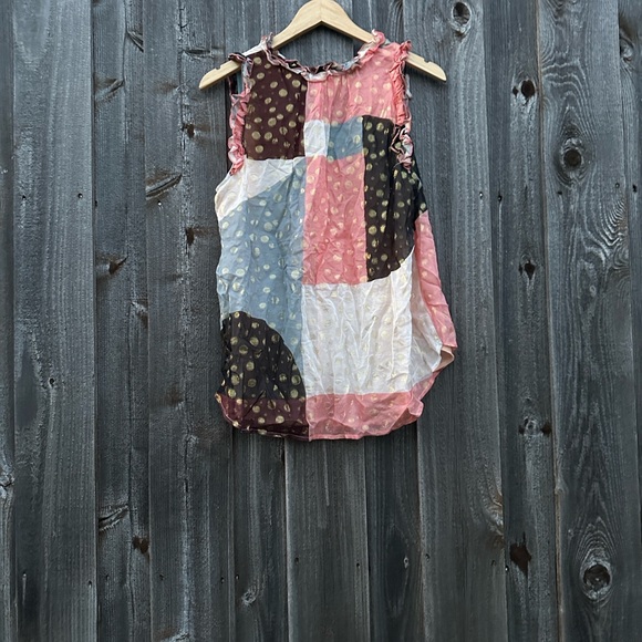 Anthropologie Maeve - Fantasia Metallic Clip Dot Top - Picture 8 of 11